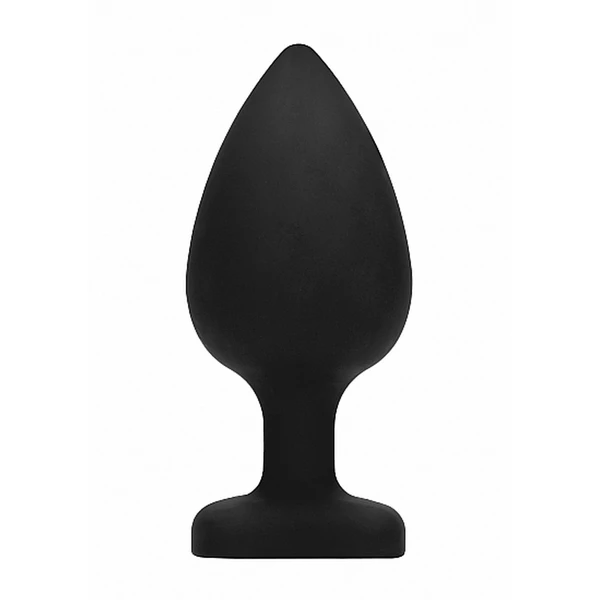 Ouch! Diamond Heart Butt Plug Extra Large Black - Korek analny z diamentem Czarny