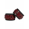 Ouch! Luxury Hand Cuffs Burgundy - Kajdanki na nadgarstki