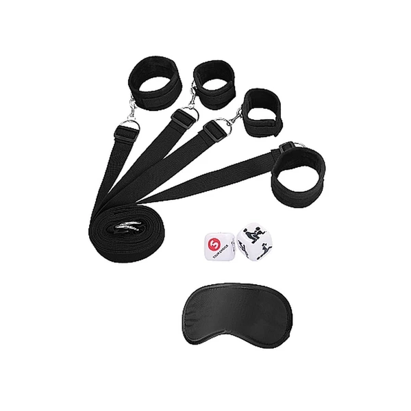 Ouch! Bed Binding Restraint Kit Black - Zestaw BDSM
