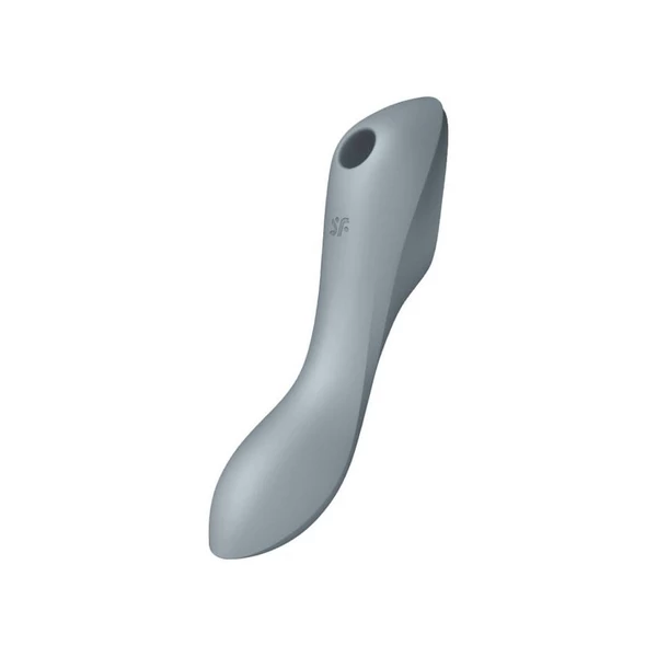 Satisfyer Vibrator Curvy Trinity 3 (Blue Grey) - Wibrator 3w1 do punktu G lub łechtaczki Szary
