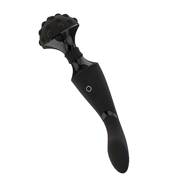 Vive Shiatsu Bendable Massager Wand Black - Wibrator wand z dwoma silnikami Czarny