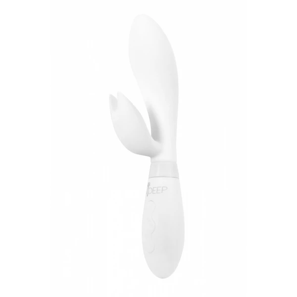Indeep Rechargeable Vibrator Indeep Malena White - Wibrator króliczek Biały
