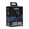 ElectroShock Cock Ring C Spot Massager Black - Wibrujący pierścień erekcyjny z elektrostymulacją