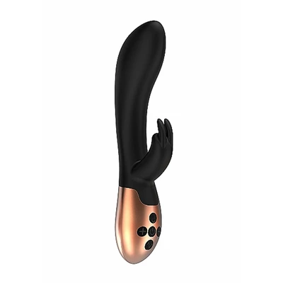 Elegance Heating Rabbit Vibrator Opulent Black - Wibrator króliczek z opcją podgrzewania