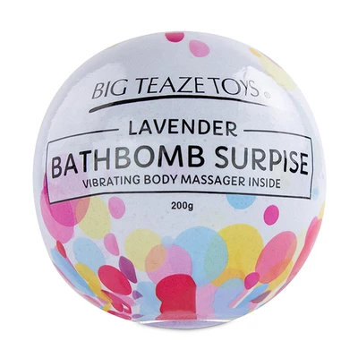 Big Teaze Toys Bath Bomb Surprise Lavender - Sól do kąpieli z miniwibratorem