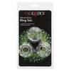 CalExotics Reversible Ring Set Clear - Zestaw elastycznych pierścieni erekcyjnych