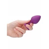 Ouch! Diamond Heart Butt Plug Large Purple - Korek analny z diamentem Fioletowy