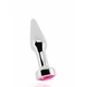 Rich R9 Silver Plug 3,9 Inch Pink Sapphire  - Růžový anální kolík s diamantem