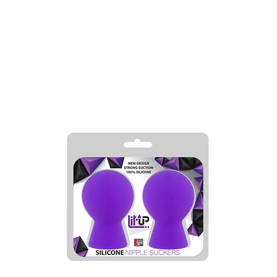 Lit Up Nipple Suckers Small Purple - Przyssawki na sutki