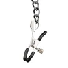 Easy Toys Leather Collar With Nipple Chains - Obroża z zaciskami na sutki