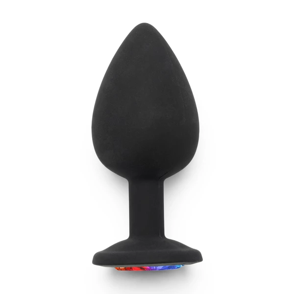 NS Novelties Rainbow Booty Jewel Large - Korek analny z diamentem - tęczowy