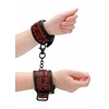 Ouch! Luxury Hand Cuffs Burgundy - Kajdanki na nadgarstki