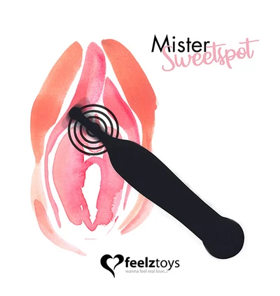 FeelzToys Mister Sweetspot Clitoral Vibrator Black - Wibrator punktowy Czarny
