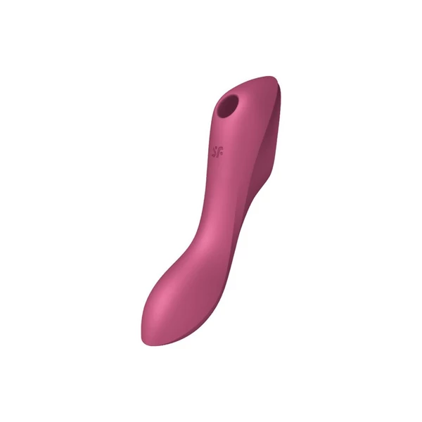 Satisfyer Vibrator Curvy Trinity 3 (Red) - Wibrator 3w1 do punktu G lub łechtaczki Czerwony