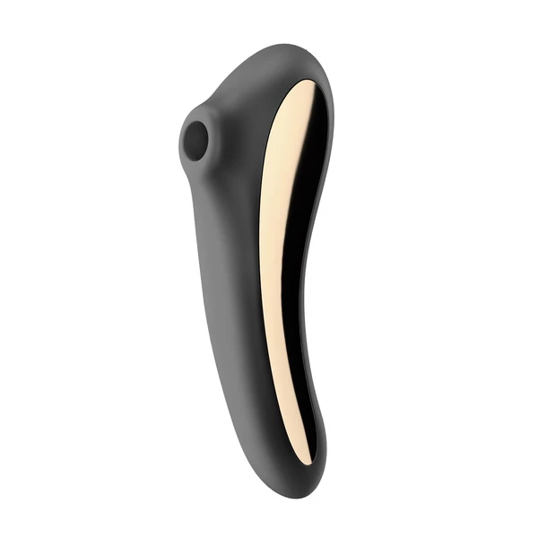Satisfyer Dual Kiss (Black) - Wibrator łechtaczkowy sterowany aplikacją Czarny