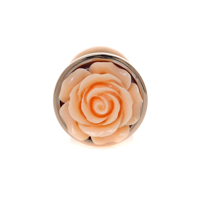 Boss Series Jewellery Red Gold Plug Rose Peach - Korek analny z ozdobnym kwiatem Beżowy