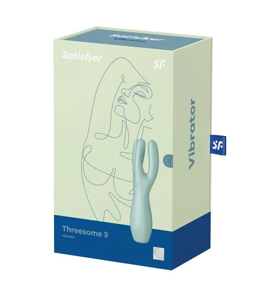 Satisfyer Threesome 3 (Mint) - Wibrator z trzema elastycznymi ramionami Zielony
