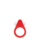 Lit Up Silicone Stimu Ring 1 Red  - červený erekční kroužek s vibracemi