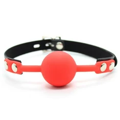 Toyz4lovers Ball Gag + Block (Rosso)  - Roubík s kuličkou červený