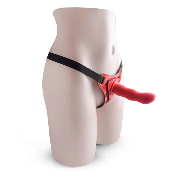 Toyz4lovers Cintura Regolabile Strap On Red - Dildo strap-on w zestawie z uprzężą Czerwony
