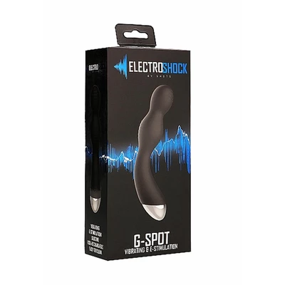 ElectroShock E Stimulation G/P Spot Vibrator Black - Wibrator do punktu G z elekstrostymulacją