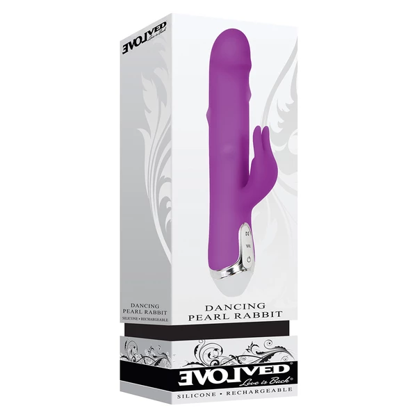 Evolved Dancing Pearl Rabbit Purple - Wibrator króliczek z dodatkową stymulacją
