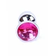 Boss Series Jewellery Silver Pink  - Růžový anální kolík s diamantem