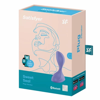 Satisfyer Vibrator Sweet Seal Connect App (Lilac) - Wibrujący korek analny sterowany aplikacją Niebieski