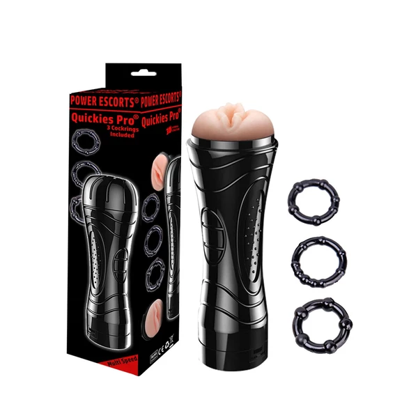 Power Escorts Quickes Pro Vibrating Masturbator - Wibrujący masturbator