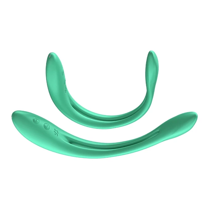 Satisfyer Elastic Game Multi Vibrator (Light Green) - Wibrator elastyczny dla niej lub dla par Zielony