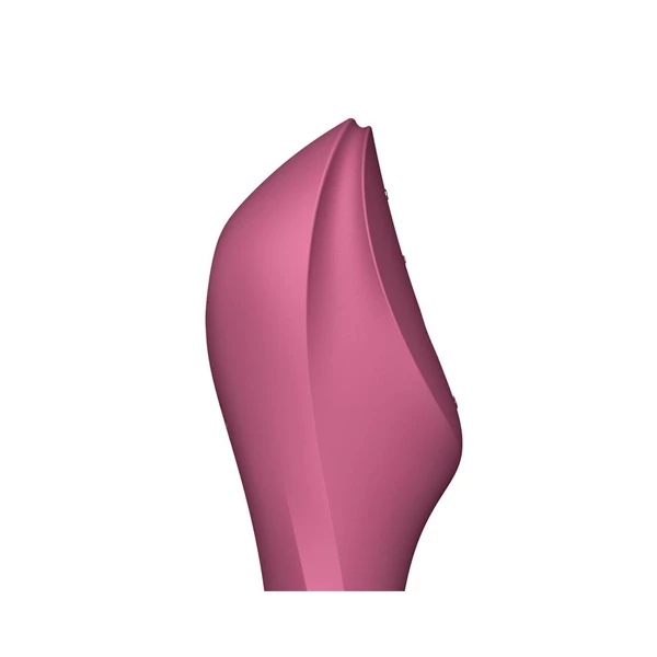 Satisfyer Vibrator Curvy Trinity 3 (Red) - Wibrator 3w1 do punktu G lub łechtaczki Czerwony