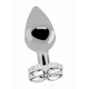 Rich Lucky Diamond Plug 3.75 Inch Silver  - Anální kolík s diamantem