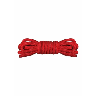 Ouch! Japanese Mini Rope 1,5M Red - Lina do krępowania Czerwony