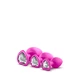 Blush Luxe Bling Plugs Training Kit Pink  - Sada análních kolíků s diamantem růžová