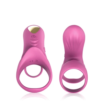 Boss Series Ranger Red Pink - Wibrująca nakładka na penisa Różowy