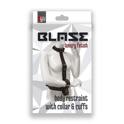Blaze Restraint Body Harness With Collar - System do krępowania