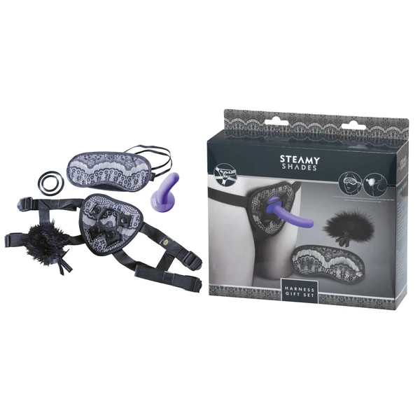 Steamy Shades Harness Gift Set - Prezentowy zestaw strap on
