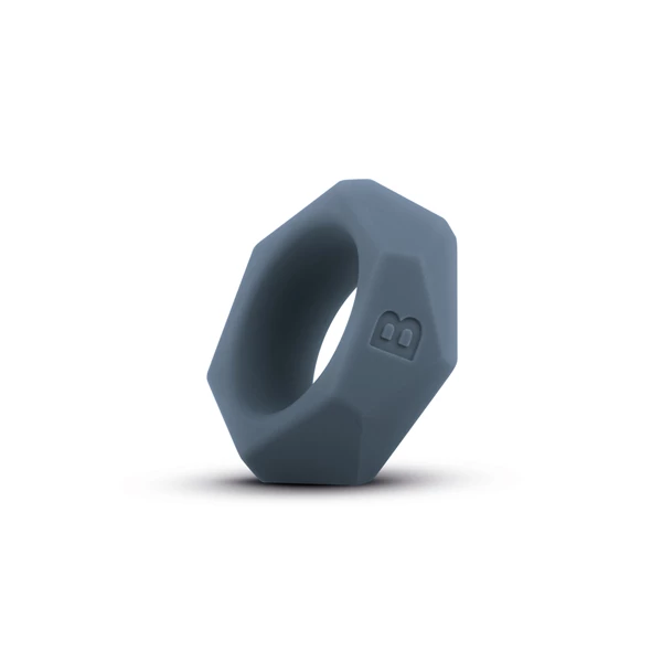 Boners Diamond Cock Ring Grey - Elastyczny pierścień erekcyjny