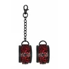 Ouch! Luxury Hand Cuffs Burgundy - Kajdanki na nadgarstki