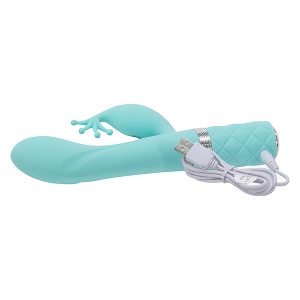 Pillow Talk Pillow Talk Kinky Rabbit &amp; G Spot Vibrator Teal - Wibrator króliczek