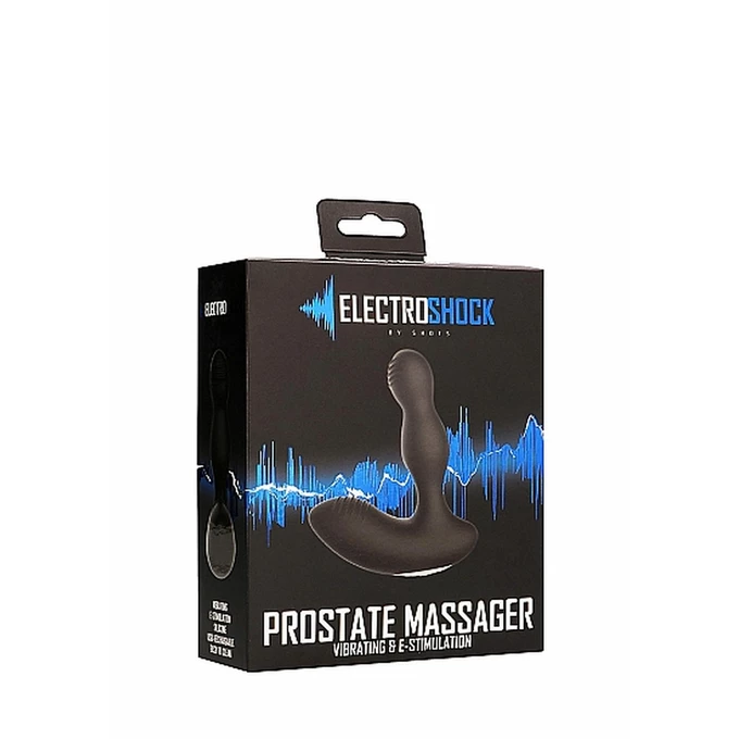 ElectroShock E Stimulation Vibrating Prostate Massager Black - Wibrujący masażer prostaty z elektrostymulacją