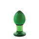 NS Novelties crystal medium green - Skleněný anální kolík, zelený