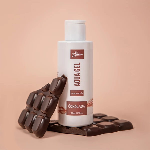 Sexy Star Aqua Gel Czekolada 150ml  -  Čokoládový lubrikant na vodní bázi