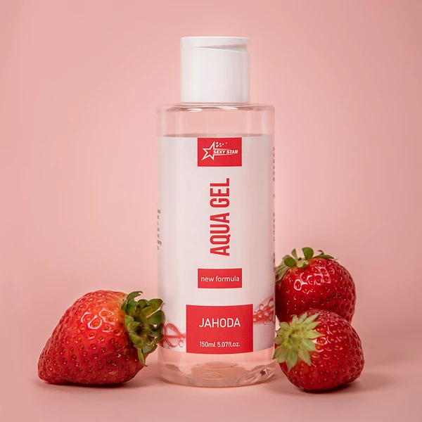 Sexy Star Aqua Gel Truskawka 150ml  - Jahodový lubrikant na vodní bázi