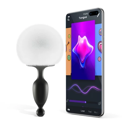 Magic Motion bunny app controlled vibrating bunny tail anal plug - Wibrujący korek analny sterowany aplikacją