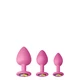 NS Novelties Glams Spades Trainer Kit Pink  - Sada análních kolíků s diamantem růžová