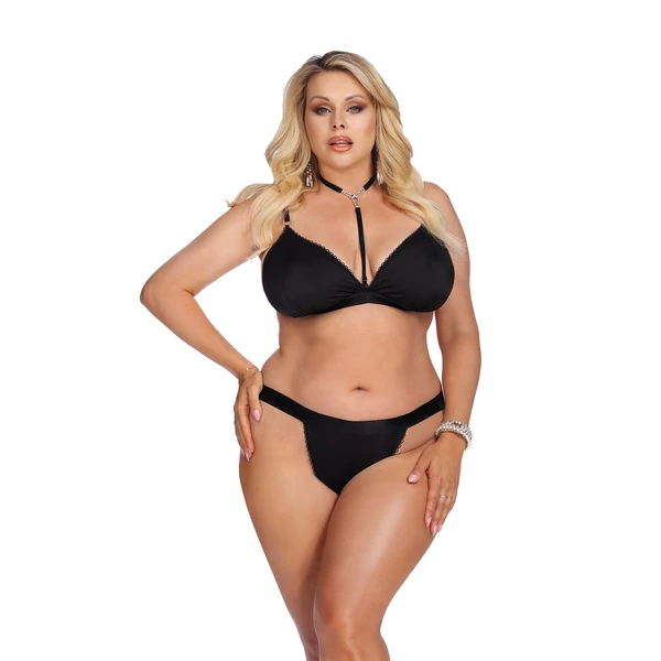 Anais Apparel Luxury laura knickers - Majtki, Czarny