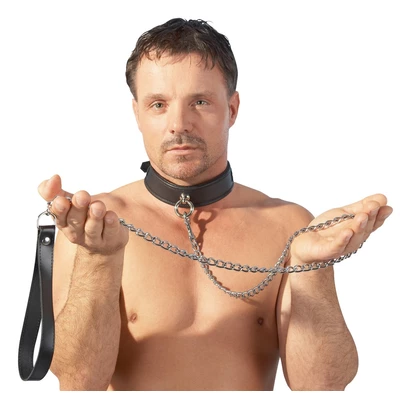 ZADO leather leash 110 cm - Obroża ze smyczą