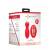 Elegance dual vibrating toy - purity - red - Wibrator łechtaczkowy i kulki gejszy (2w1), Czerwony