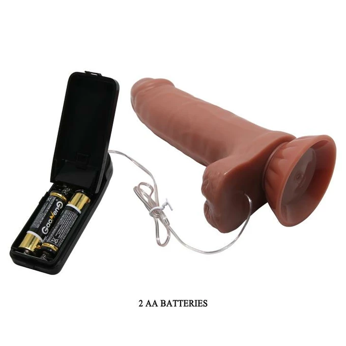 Baile Beautiful Maddox 7 3' Vibration Suction Base - Wibrujące dildo z pilotem na przyssawce